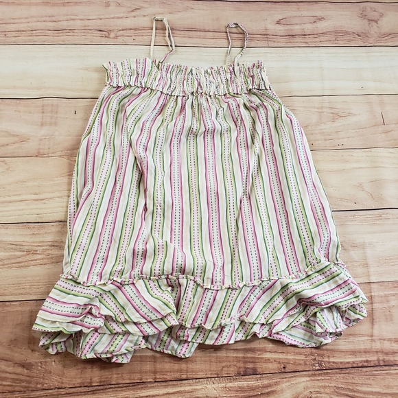 Anthropologie Tops - Anthropologie Shirt Womens Medium White Pink Blouse Tunic Top Sleeveless Ladies